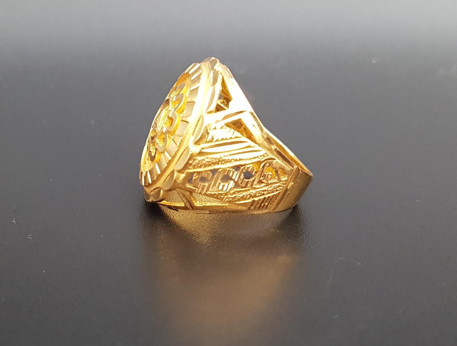 TWENTY-TWO CARAT GOLD DRESS RING ring size N and approximately 9.8 grams - Image 3 of 3