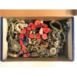 SELECTION OF COSTUME JEWELLERY including, bracelets, bangles, pendants, earrings, etc., 1 box