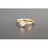 ROSE CUT DIAMOND SOLITAIRE RING on eighteen carat gold shank, ring size N