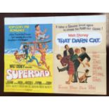 SELECTION OF ELEVEN 1960s/70s BRITISH BOUBLE BILL QUAD FILM POSTERS comprising 2x 'Superdad' (