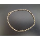 NINE CARAT GOLD BELCHER LINK BRACELET approximately 23.5cm long and 5.2 grams