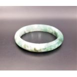 CERTIFIED NATURAL JADE BANGLE of Jadeite variety and weighing 247.66cts, the bangle measurements