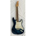 FULLARTON USA ELECTRIC GUITAR the blue gloss body with mother of pearl pickguard, with mother of