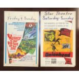 TWLEVE US 1950s/60s WINDOW CARD MOVIE POSTERS comprising 'Voyage to the Bottom of the Sea' (