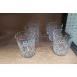 A SET OF SIX WATERFORD CUT GLASS TUMBLERS