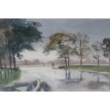 TOM NISBET AHRA Springtime Phoenix Park A watercolour Signed lower right 27cm x 37cm