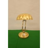 A BRASS ADJUSTABLE DESK LAMP,