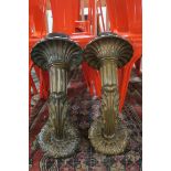 A VERY FINE PAIR OF 19th CENTURY CAST BRONZE WALL LIGHTS,