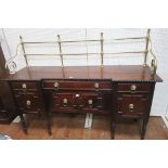 A VERY FINE IRISH REGENCY MAHOGANY SIDEBOARD, by James Hicks,