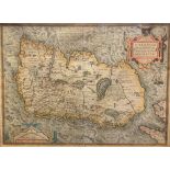 ABRAHAM ORTELIUS 1527-1598 Hibernia Eryn Hiberniae Britannicae insula nova despritio - Irlandt A