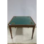 A 19th CENTURY MAHOGANY GAMES TABLE,