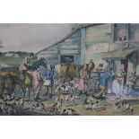 H ALKEN HUNTING SCENES Colour Prints A Set of Six in gilt frames 43cm x 50cm