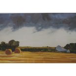 ROD COYNE TWO BALES STORM CLOUDS A Colour Print Limited Edition 2/30 Signed in the margin 47cm x
