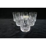 SIX WATERFORD CUT GLASS TUMBLERS