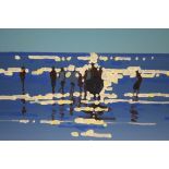 JOHN MORRIS INTO THE LIGHT Oil on board Signed lower left 18cm x 59cm