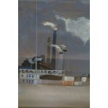 Jean Duncan RUA Industrial landscape Watercolour and gouache on paper Signed 46cm x 38cm