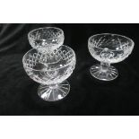 SIX WATERFORD CUT GLASS DESSERT GLASSES