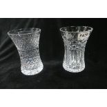 TWO WATERFORD CUT GLASS VASES