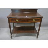 A 19th CENTURY MAHOGANY SIDE TABLE,