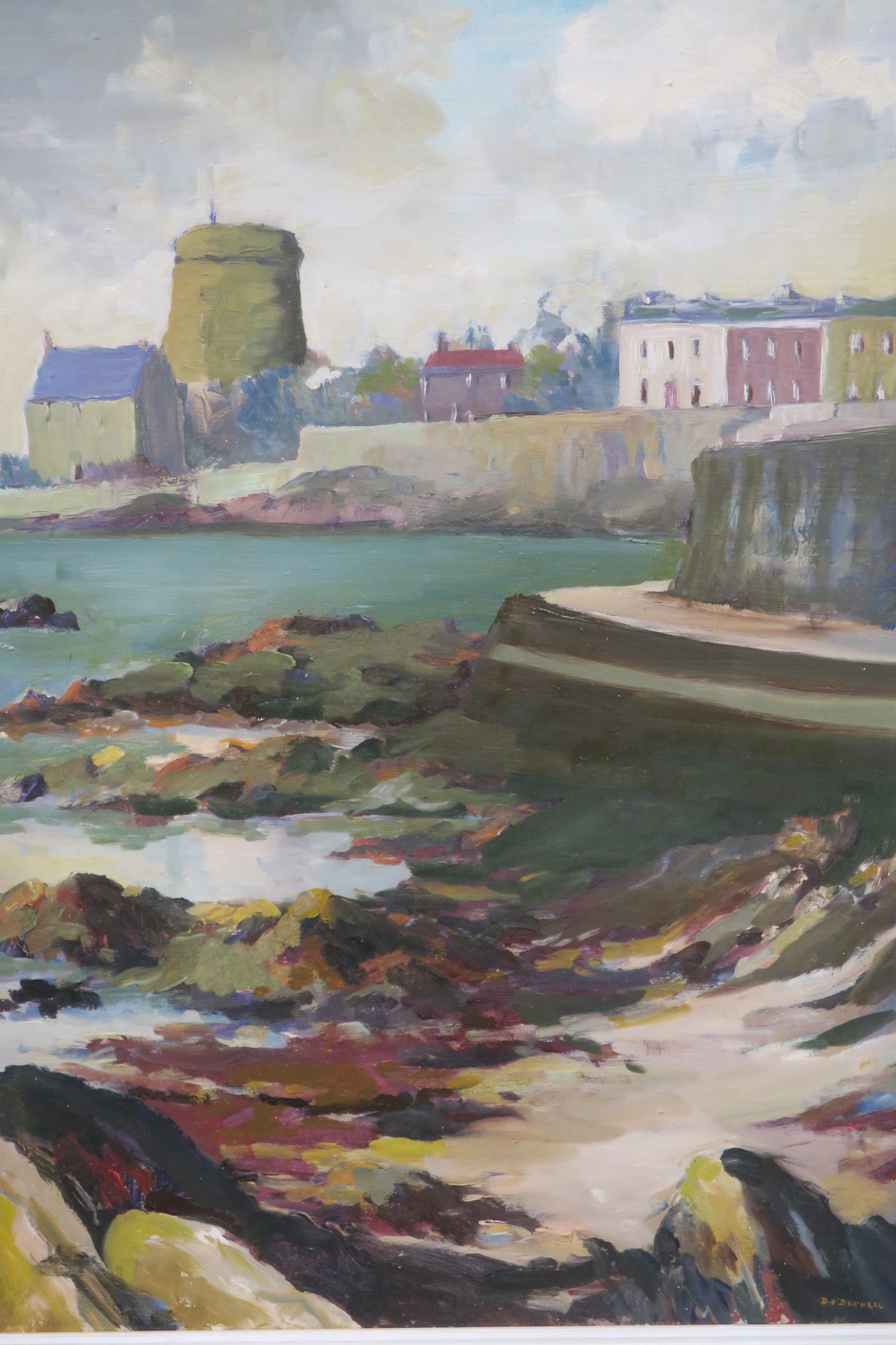 DEIRDRE O'DONNELL JOYCE TOWER SANDYCOVE Oil on board Signed lower right 76cm x 55cm