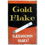 1960s Gold Flake Cigarette Irish language enamel advertisement sign,