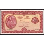Banknotes, Central Bank of Ireland, 'Lady Lavery', two Twenty Pounds, 24-3-76,