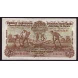 Banknotes, Currency Commission Consolidated Banknote, 'Ploughman', Hibernian Bank, Five Pounds,