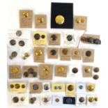 Collection of royal and noble households' livery buttons (50+) A large gilt Royal Hanoverian