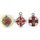 1939-45 German, a Ski Red Cross badge, a Red Cross badge and a Fire Brigade award.