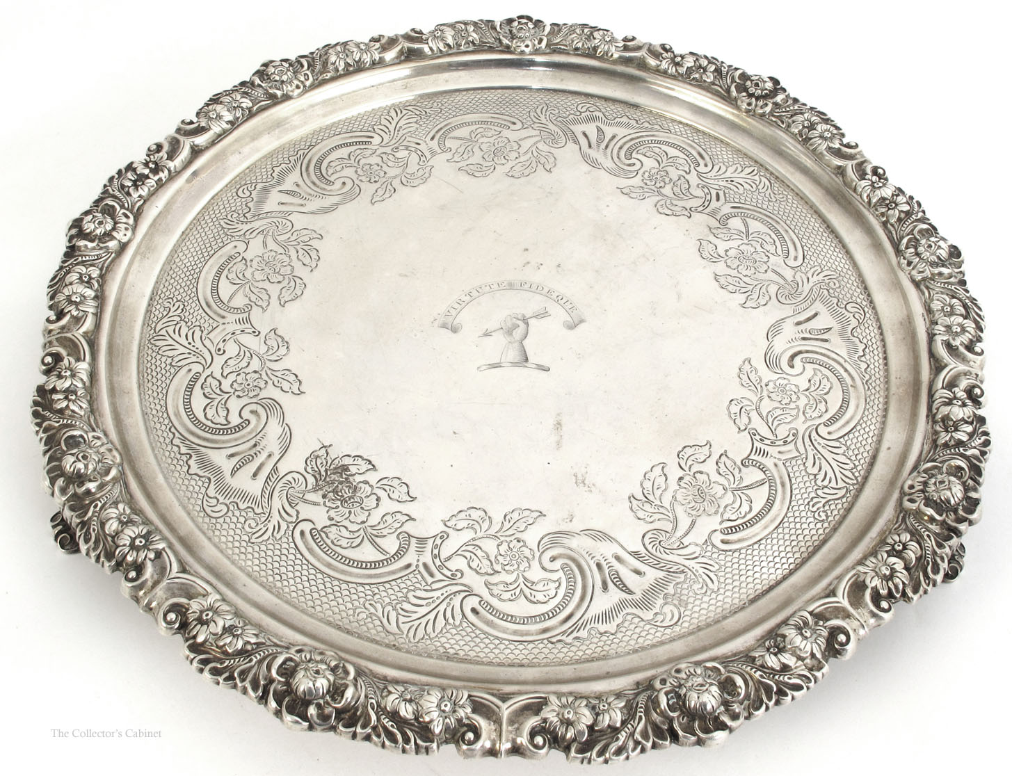 George III silver tray,
