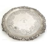 George III silver tray,