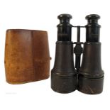A pair of Victorian binoculars, branded Chencellor, Dublin to the eye pieces,