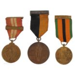 1917-1921 War of Independence Service Medal group of three, to unknown recipient(s),
