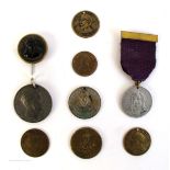 Collection of eight medals of Daniel O'Connell.