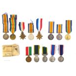 1914-18 Collection of Great War medals. War Medal and Victory Medal to 64257 Cpl.E.Creighton. R.A.