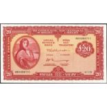 Banknotes, Central Bank of Ireland, 'Lady Lavery', Twenty Pounds, 6-1-75, 48X059711,