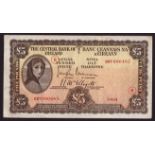 Banknotes, Central Bank of Ireland, 'Lady Lavery', Five Pounds, War Codes, collection of four,