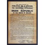 Circa 1920 Broadsheet, Proclamation of Poblacht na hÉireann,