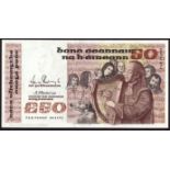 Banknotes, Central Bank of Ireland 'B' series, Fifty Pounds, 5-11-91, FLD754967 & FLD754910.