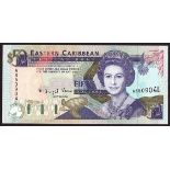 Banknotes, Eastern Caribbean, 1985-2012 collection, One Dollar, four Five Dollars, four Ten Dollars,