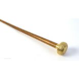 A 20th century gold mounted, French cane or swagger stick.