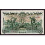 Banknotes, Currency Commission Consolidated Banknote, 'Ploughman', The National Bank, One Pound,