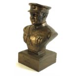 A bronzed bust of Michael Collins in the uniform of Commander-in-Chief of the National Army of the