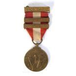 1939-1946 Emergency Service medal, Air Raid Precautions, with two bars denoting six year's service.