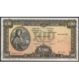 Banknotes, Central Bank of Ireland, 'Lady Lavery', One Hundred Pounds, 16-1-63, 01Z061951,