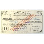 1946 (10 July) Fianna Fail National Collection receipt signed by Margaret Pearse,