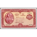 Banknotes, Central Bank of Ireland, 'Lady Lavery', Twenty Pounds, 24-3-76, 76X031287,