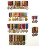 1914-1953 A collection of British miniature medal groups, a Great War CBE, DSO,