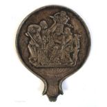 Antique silver mirror, possibly Roman,