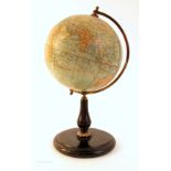 Philip's 6 inch Terrestrial Globe, on turned ebonised stand, by George Philip and Son Ltd.